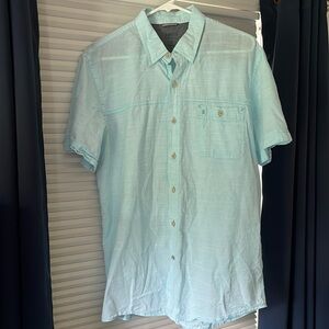 Linen short sleeve button up shirt